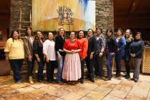 Native women gathering with Richelle Montoya