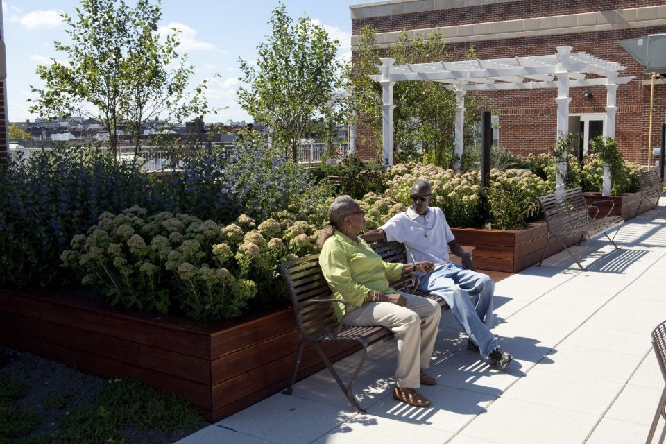 Senior couple on a bench