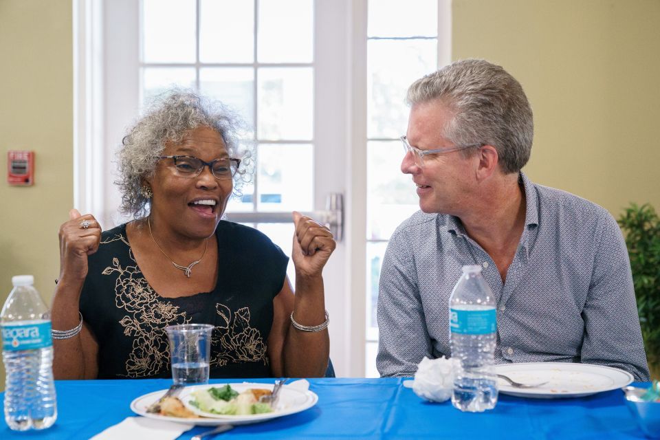 Shaun Donovan meeting with residents of Park View at Emerson in Laurel, Maryland