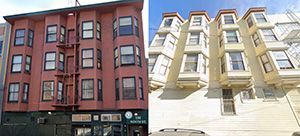 Entrances of the two El Dorado Apartments in San Francisco, California