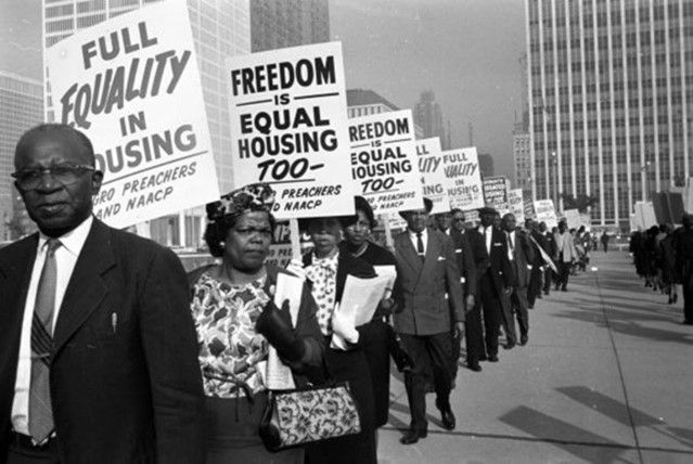 Picket line for racial equity