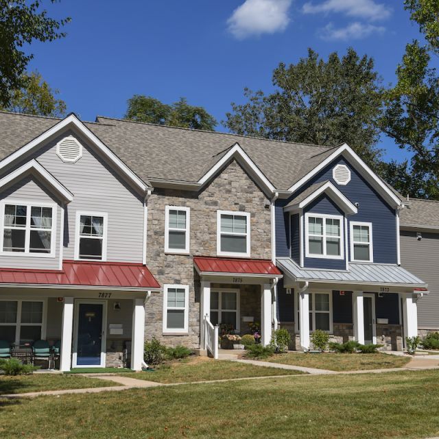 Colorful townhomes